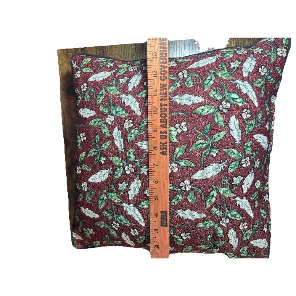 Vintage Rooster Tapestry Pillow 15x15 Farmhouse Chicken Decor Cushion Accent Pad - Picture 5 of 10